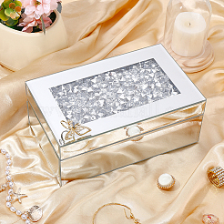 Crushed Diamond Mirrored Jewelry Storage Cases&nbsp;CON-WH0100-22
