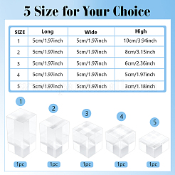 5Pcs 5 Styles Acrylic Display Pedestals for Jewelry&nbsp;ODIS-BC0001-20B
