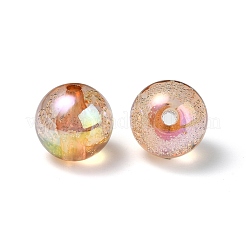 UV Plating Transparent Rainbow Iridescent Acrylic Beads&nbsp;TACR-D010-07A