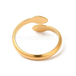 Ion Plating(IP) 304 Stainless Steel Cuff Rings&nbsp;RJEW-E063-23G