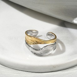 304 Stainless Steel Cuff Open Rings&nbsp;RJEW-F202-01D-GP