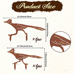 Rusted Iron Bird Sculptures Garden Stakes&nbsp;AJEW-WH20141-13C