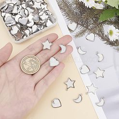 120Pcs 3 Styles 304 Stainless Steel Pendant Cabochon Settings&nbsp;STAS-UN0020-85P