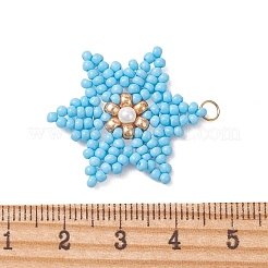 Glass Seed Beaded Pendants&nbsp;PALLOY-MZ01360-02