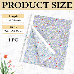 Flower Printed Cotton Fabric for Garments & Crafts&nbsp;DIY-WH0622-781A