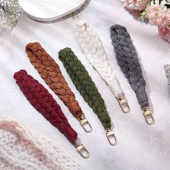 Handmade Macrame Cotton Threads Wrist Strap Pendant Decoration&nbsp;HJEW-JM02623