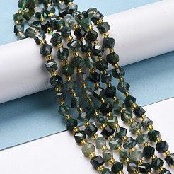 Natural Moss Agate Beads Strands&nbsp;G-P463-10