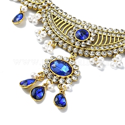 ABS Plastic Pearl & Rhinestone Oval Jewelry Set&nbsp;SJEW-D011-01B-G