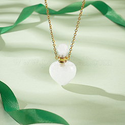 1Pc Natural Quartz Crystal Perfume Bottle Necklaces&nbsp;NJEW-PH0001-37A-02