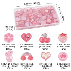 120Pcs 8 Style Plastic Enamel Cabochons&nbsp;KY-FS0001-38