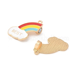 Alloy Colorful Enamel Split Pendants&nbsp;PALLOY-V006-05G