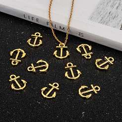 Anchor Brass Pendants&nbsp;ZIRC-F022-64G