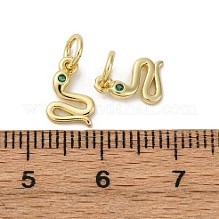 Brass Micro Pave Cubic Zirconia Pendants&nbsp;KK-P308-22G