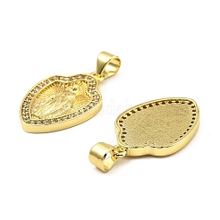 Brass with Cubic Zirconia Pendants&nbsp;KK-K346-12G