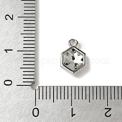 Brass Micro Pave Cubic Zirconia Charms&nbsp;KK-I276-39P