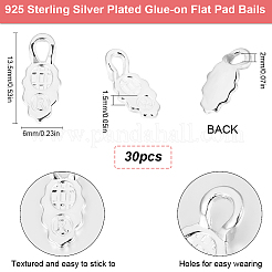 30Pcs Alloy Pinch Bails&nbsp;FIND-BBC0001-72B