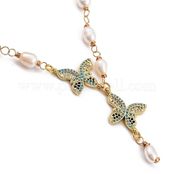 Butterfly Brass Micro Pave Cubic Zirconia Jewelry Set&nbsp;SJEW-JS01124