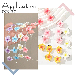 70Pcs 7 Colors Painted Opaque Resin Cabochons&nbsp;FIND-SC0019-44