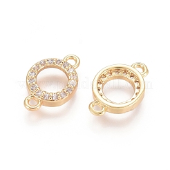 Brass Micro Pave Cubic Zirconia Links Connectors&nbsp;ZIRC-G161-29G