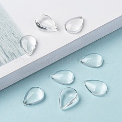 Transparent Teardrop Glass Cabochons&nbsp;GGLA-R024-14x10