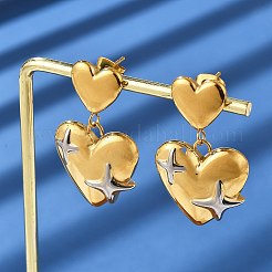 304 Stainless Steel Dangle Stud Earrings&nbsp;EJEW-V016-12G