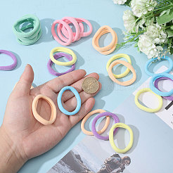 Polyester Elastic Hair Ties for Women Girls&nbsp;OHAR-WH0029-07