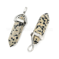 Natural Dalmatian Jasper Double Terminated Pointed Pendants&nbsp;LS-G-D415-03