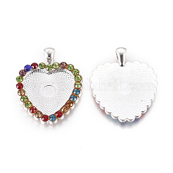 Electrophoresis Alloy Pendant Cabochon Settings&nbsp;ALRI-TAC0001-08S