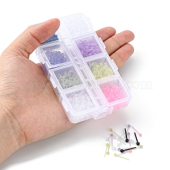 700Pcs Plastic Tiny Ball Stud Earrings with 150Pcs Ear Nuts for Women&nbsp;KY-YW0001-23