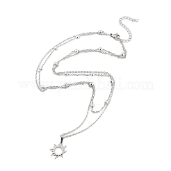 Stainless Steel Pendants Necklaces&nbsp;NJEW-U003-01H-P