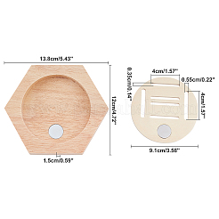 Wooden Self Adhesive Honeycomb Combination Medal Display Stand&nbsp;ODIS-WH0011-11