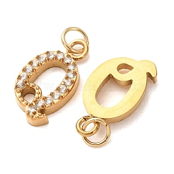 304 Stainless Steel with Crystal Rhinestone Charms&nbsp;RB-CBA5270-11G-Q