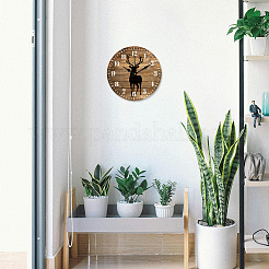 MDF Printed Wall Clock&nbsp;HJEW-WH0058-020