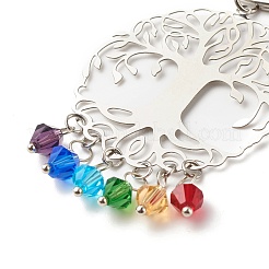 201 Stainless Steel Filigree Pendants Keychains&nbsp;KEYC-JKC00294