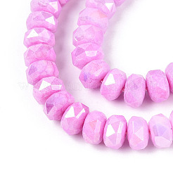 Anti-Tarnish Electroplate Glass Beads Strands&nbsp;GLAA-T025-8mm-11G