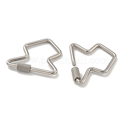 Non-Tarnish 304 Stainless Steel Screw Carabiner Lock Charms&nbsp;STAS-C092-04C-P