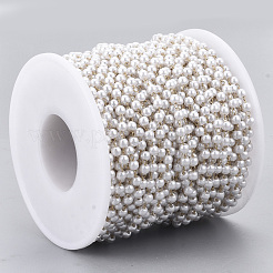 Handmade ABS Plastic Imitation Pearl Beaded Chains&nbsp;CHS-T003-01G