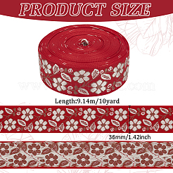 10 Yards Ethnic Style Embroidery Polyester Ribbons&nbsp;OCOR-FG0002-24A