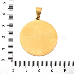 Ion Plating(IP) 304 Stainless Steel Flat Round with Word Lord's Prayer Cross Pendants&nbsp;STAS-P085-25