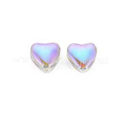 Electroplate Transparent Glass Beads&nbsp;GLAA-T022-17B-B01