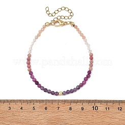 Natural Ruby & Rhodonite & Sunstone & Rose Quartz & Non-magnetic Synthetic Hematite Beaded Bracelets for Women&nbsp;BJEW-JB14094-01