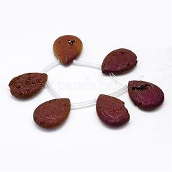 Electroplated Natural Quartz Crystal Beads Strands&nbsp;G-G891-03