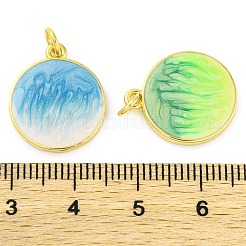 Brass Enamel Pendants&nbsp;KK-S401-07G