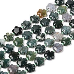 Natural Moss Agate Beads Strands&nbsp;G-NH0009-A01-02