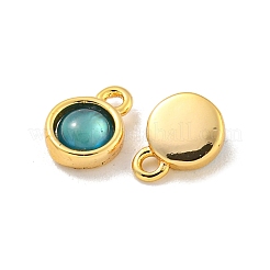 Rack Plating Brass Half Round Charms&nbsp;KK-A214-28G