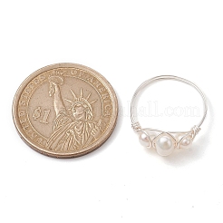 Natural Pearl Finger Rings&nbsp;RJEW-JR00604-02