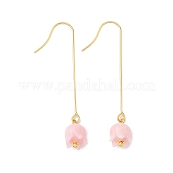 Electroplated 304 Stainless Steel Dangle Earrings&nbsp;EJEW-Z129-16G-02