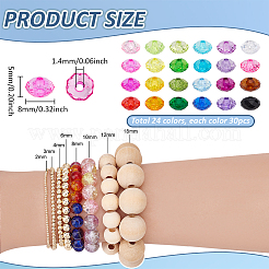 720Pcs 24 Styles Transparent Acrylic Beads&nbsp;OACR-PH0004-64