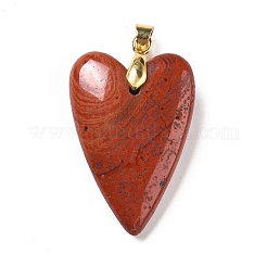 Natural Red Jasper Pendants&nbsp;G-E570-01G-02