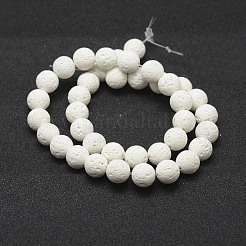 Unwaxed Natural Lava Rock Beads Strands&nbsp;X-G-J367-01-8mm
